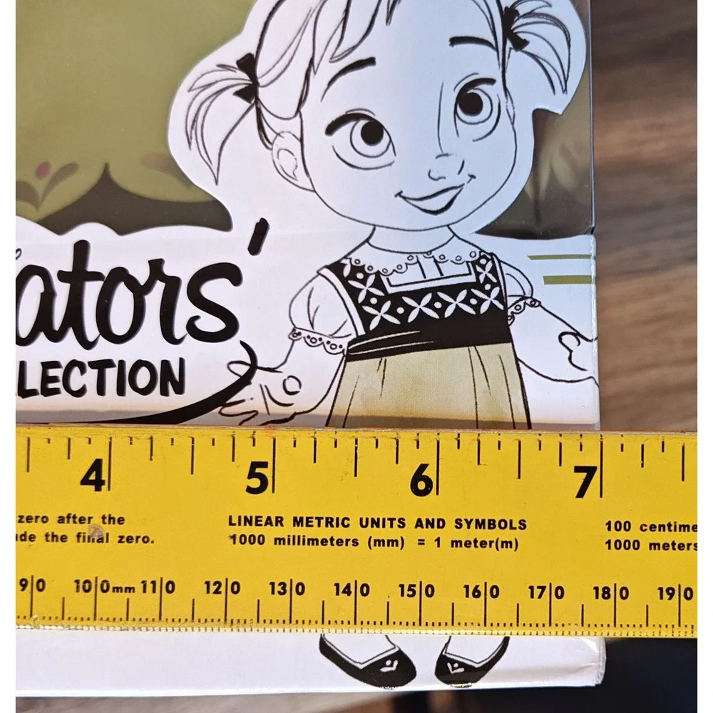 Disney Animators Collection Anna Doll Frozen 16in Green Satin Dress Olaf